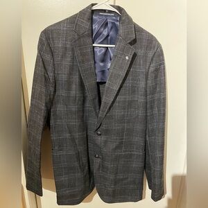 Hart Schaffner Marx Charcoal Checkered Blazer